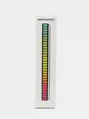 Черный 32 LED Bluetooth эквалайзер с аккумулятором, черный, D08-RGB, для авто и дома