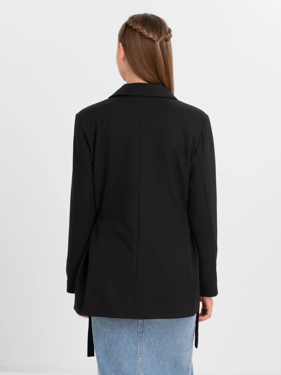 Черный пиджак женский oversize / Пиджак оверсайз офисный классический