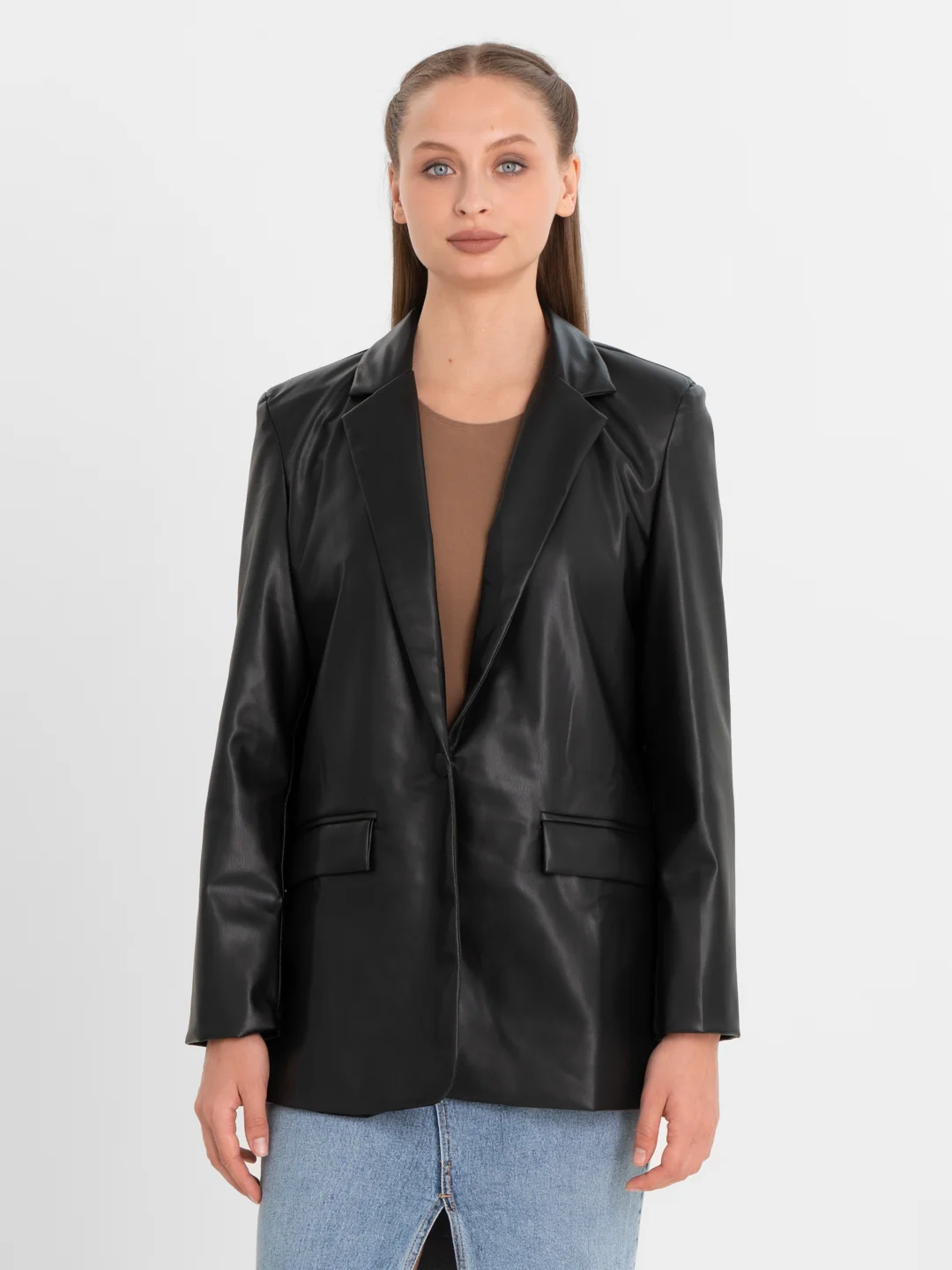 Хром пиджак женский oversize / Пиджак оверсайз офисный классический