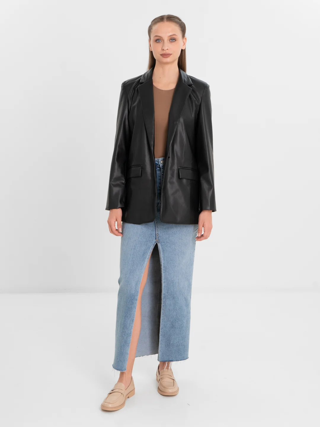 Хром пиджак женский oversize / Пиджак оверсайз офисный классический