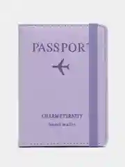 Аметистовый обложка для документов, с отделением для паспорта и карт