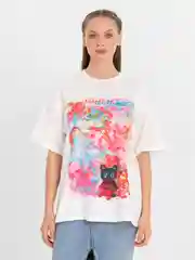 Белый оверсайз футболка унисекс