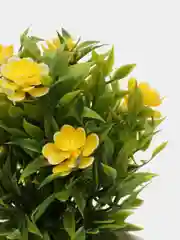 Желтый искусственный цветок в горшке, 14 см