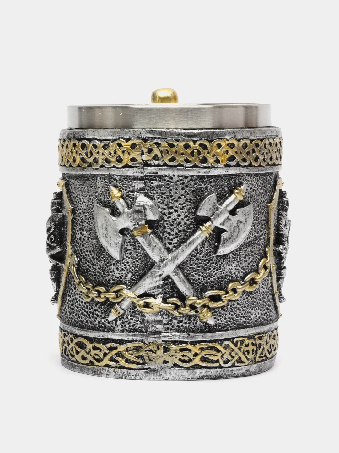 Горчичный металлическая кружка Скелет/Череп/Герб