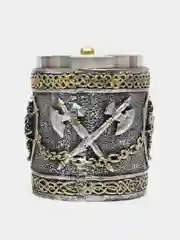 Горчичный металлическая кружка Скелет/Череп/Герб