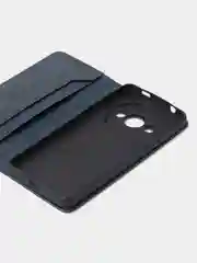 Синий чехол-книжка GQ для Xiaomi Redmi A3 / Redmi A3x / Poco C61 из высококачественной кожи