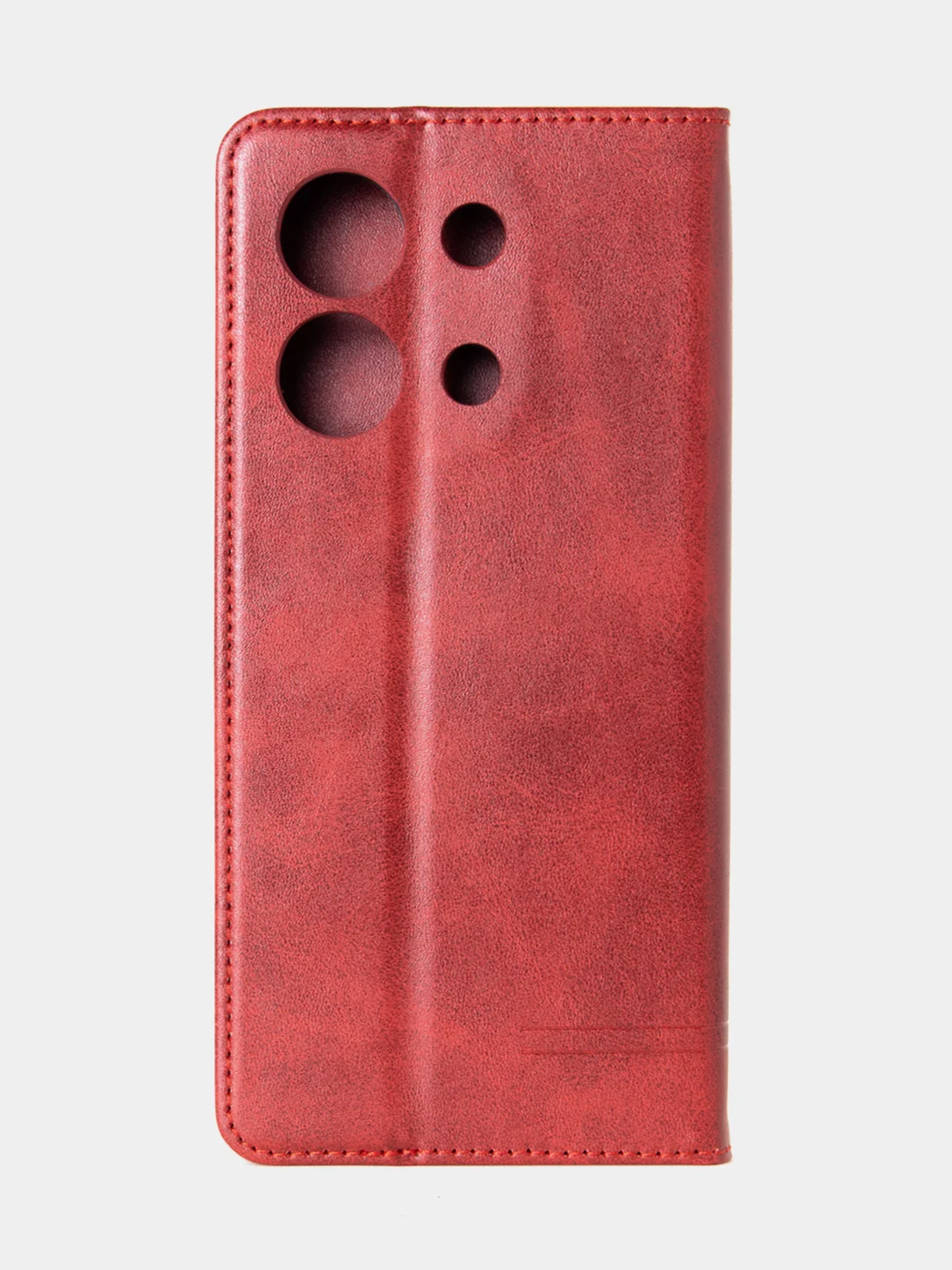 Красный чехол-книжка для Xiaomi Redmi Note 13 (4G) из высококачественной искусственной кожи