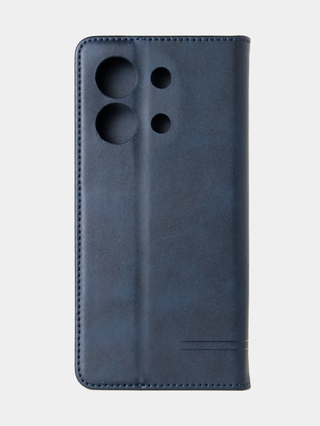 Синий чехол-книжка для Xiaomi Redmi Note 13 (4G) из высококачественной искусственной кожи