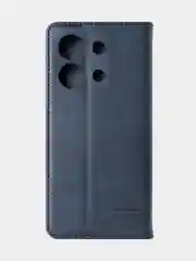 Синий чехол-книжка для Xiaomi Redmi Note 13 (4G) из высококачественной искусственной кожи