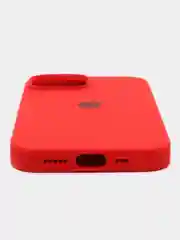 Красный чехол Silicon Case на IPhone 11/12/13/14/15/Pro/Pro Max
