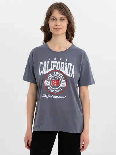 Футболка женская оверсайз, с принтом  CALIFORNIA