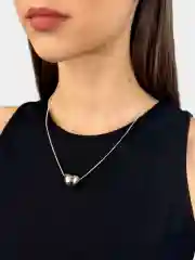 Серебряный цепочка с подвеской сердце на Новый год