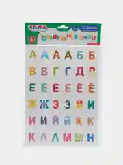 Зеленый магнитная игра "Азбука с картинками", 54 элемента. Русский алфавит