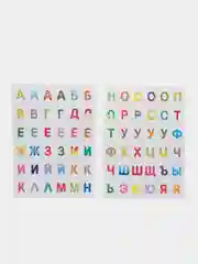 Зеленый магнитная игра "Азбука с картинками", 54 элемента. Русский алфавит