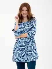 Голубой туника женская, летняя, размеры с 50 по 58,LILIANS