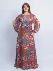 Коричневый платье вечернее