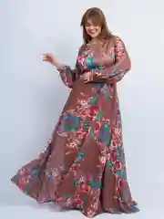 Коричневый платье вечернее