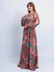 Коричневый платье вечернее