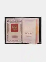 Черный обложка для паспорта, натуральная кожа, обложка на паспорт, для документов, стильная
