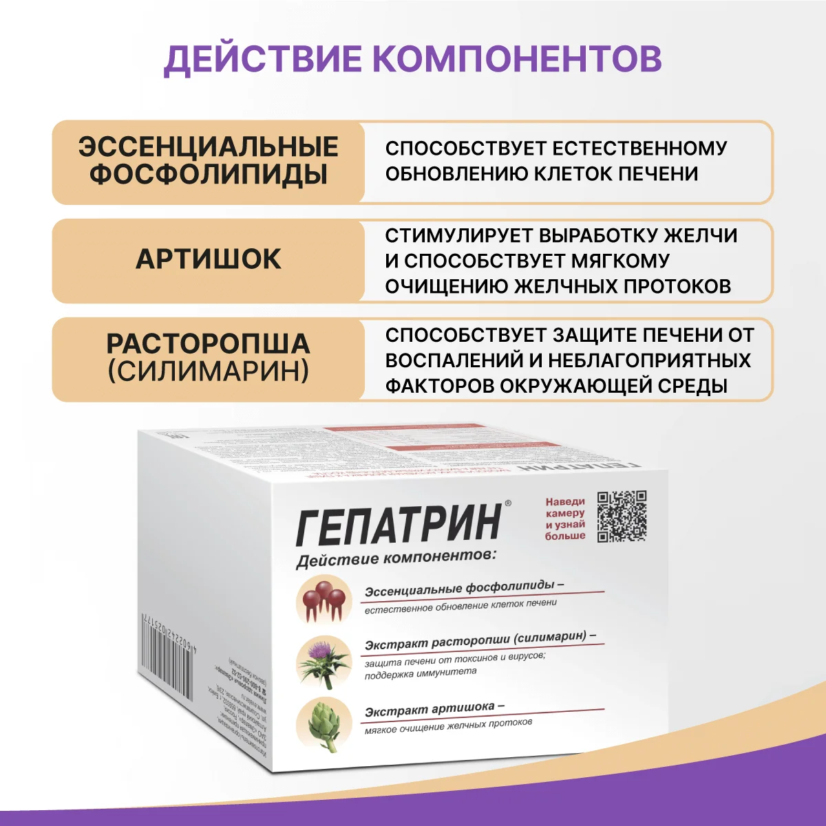 БАД Эвалар "Гепатрин" Тройная защита печени, в капсулах