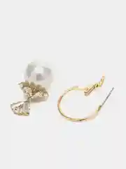 Серьги вечерние Кольца с крупной бусиной