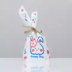 Пасхальные пакеты, лента атласная, для сладостей, яиц, кулича, "Зайчик, кролик с ушками"