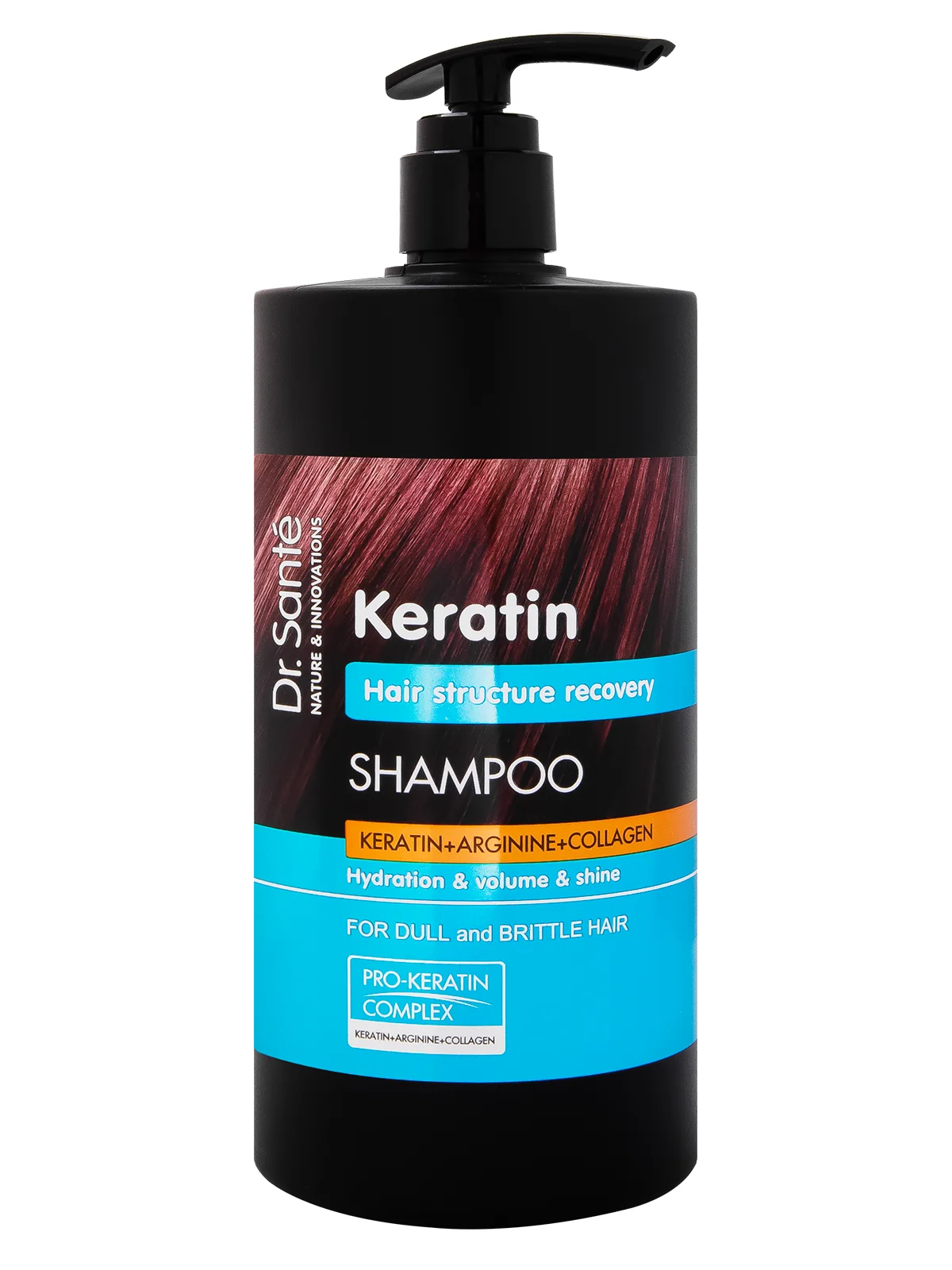 Dr.Sante Keratin Шампунь для ломких волос Восстановление с КЕРАТИНОМ, 1000мл