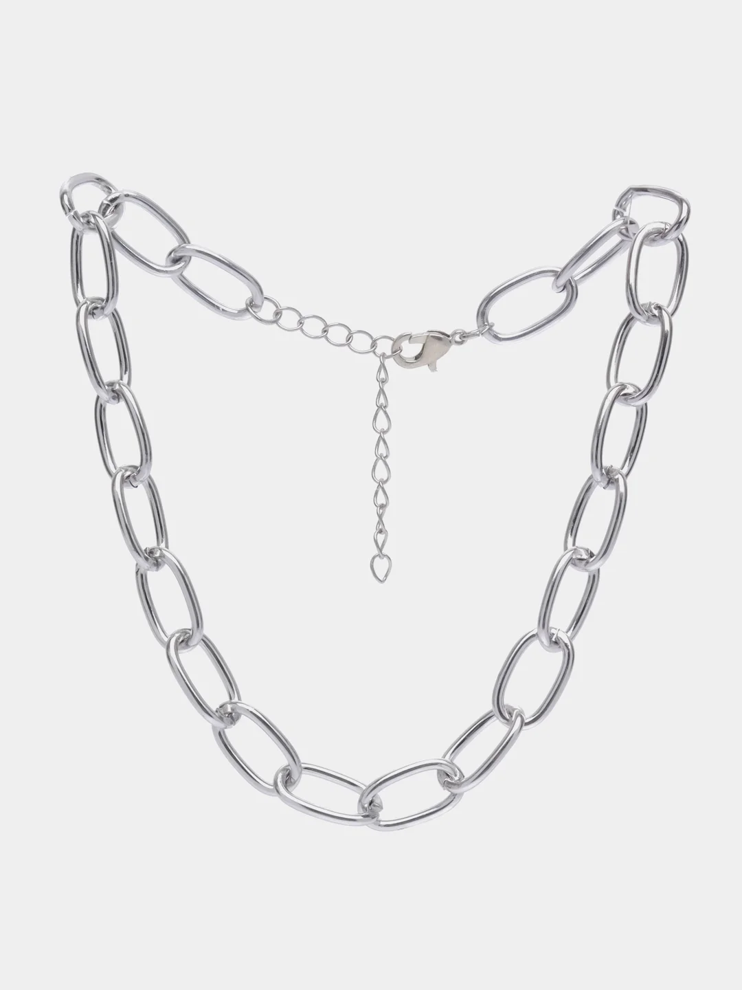 Серебряный короткая цепь на шею