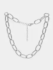 Серебряный короткая цепь на шею