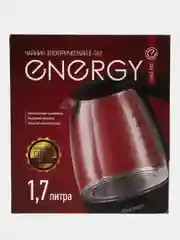 Чайник электрический ENERGY E-262, стекло, 1.7 л, 2200 Вт, белый