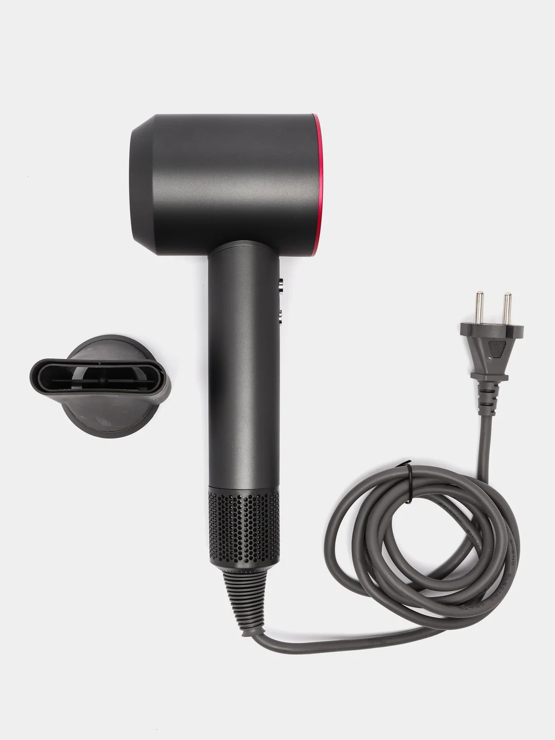 Фен Windigo LF-03, 1250 Вт, 3 температурных режима, 3 скорости, концентратор, серо-розовый