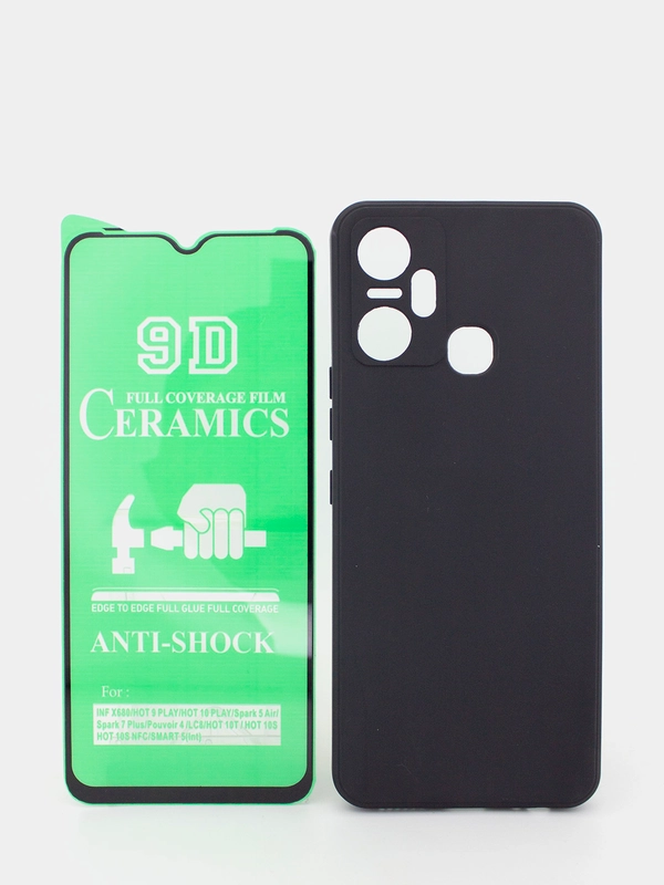 Пленка и чехол на Infinix Hot 30, 12 Play, 12i, 12 Pro, Hot 20i, 20s, 20, Smart 6, 6+