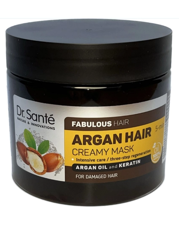 Dr.Sante Argan Hair Маска-крем для поврежденных волос с маслом АРГАНЫ и КЕРАТИНА, 300мл