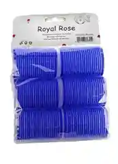 Синий бигуди-липучка д 55мм 6 шт. Royal Rose