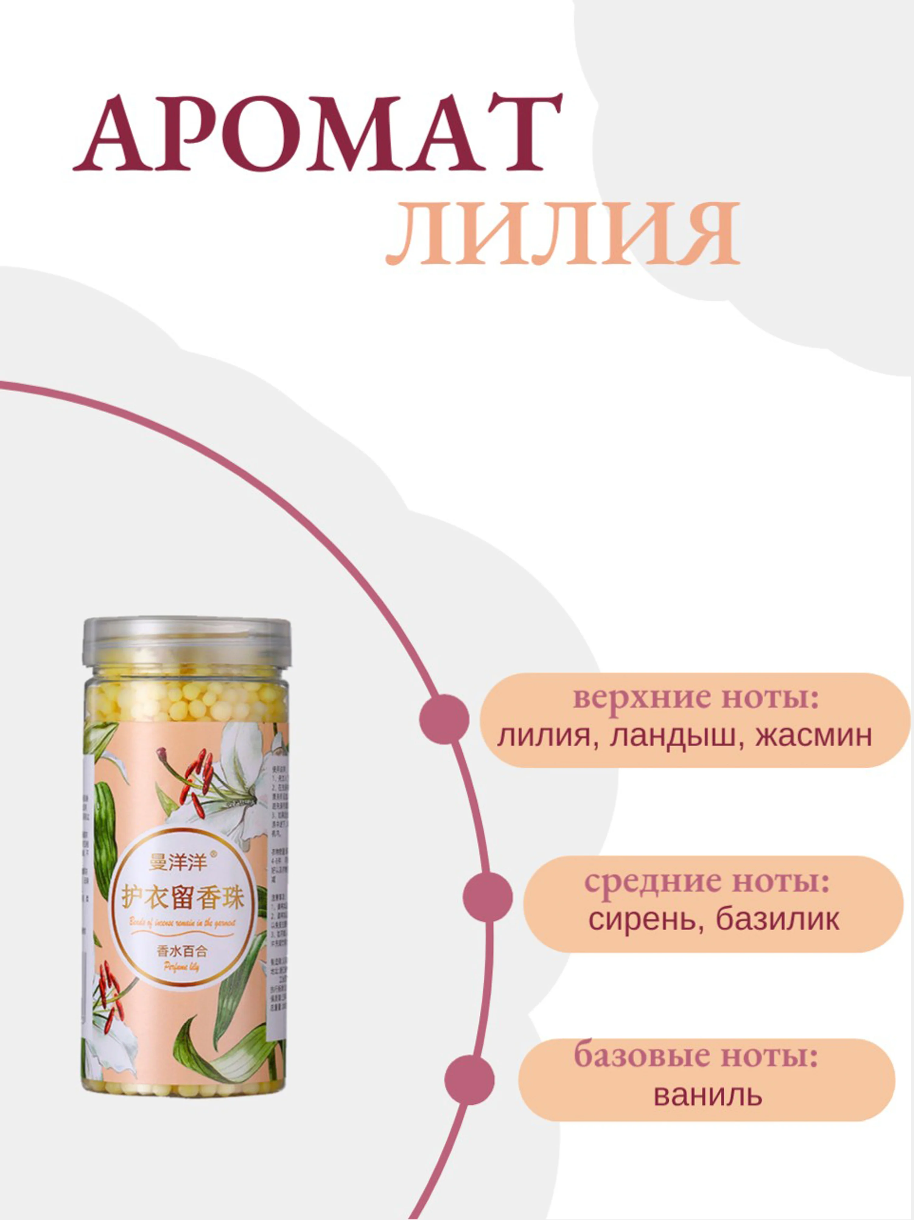 Мятный кондиционер для белья 150гр, Стиральные гранулы для белья, парфюм Ванильная лилия