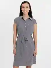 Черный платье женское, в полоску