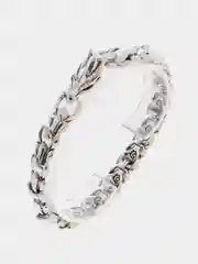 Серебряный браслет мужской "Дракон", 12 мм., 3 цвета, 4 размера