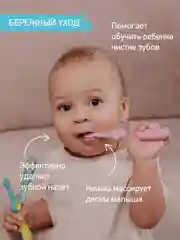 Зеленый детская зубная щетка мягкая монопучковая 10000 щетинок, 2 шт в наборе