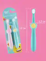 Бирюзовый детская зубная щетка мягкая монопучковая 10000 щетинок, 2 шт в наборе
