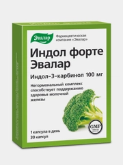 БАД Эвалар "Индол Форте", 100 мг, 30 капсул