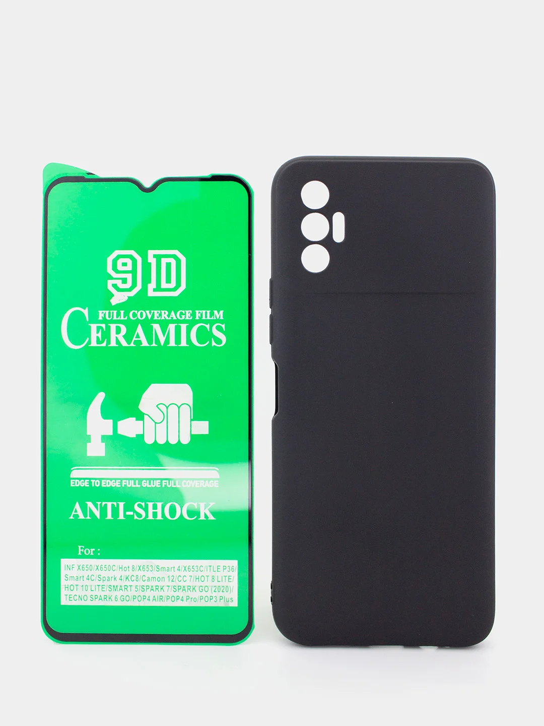 Пленка и чехол на TECNO Spark 8P, Spark 9 Pro, Camon 19, 19 Neo, Pova 2, 3, Pop 6 Pro
