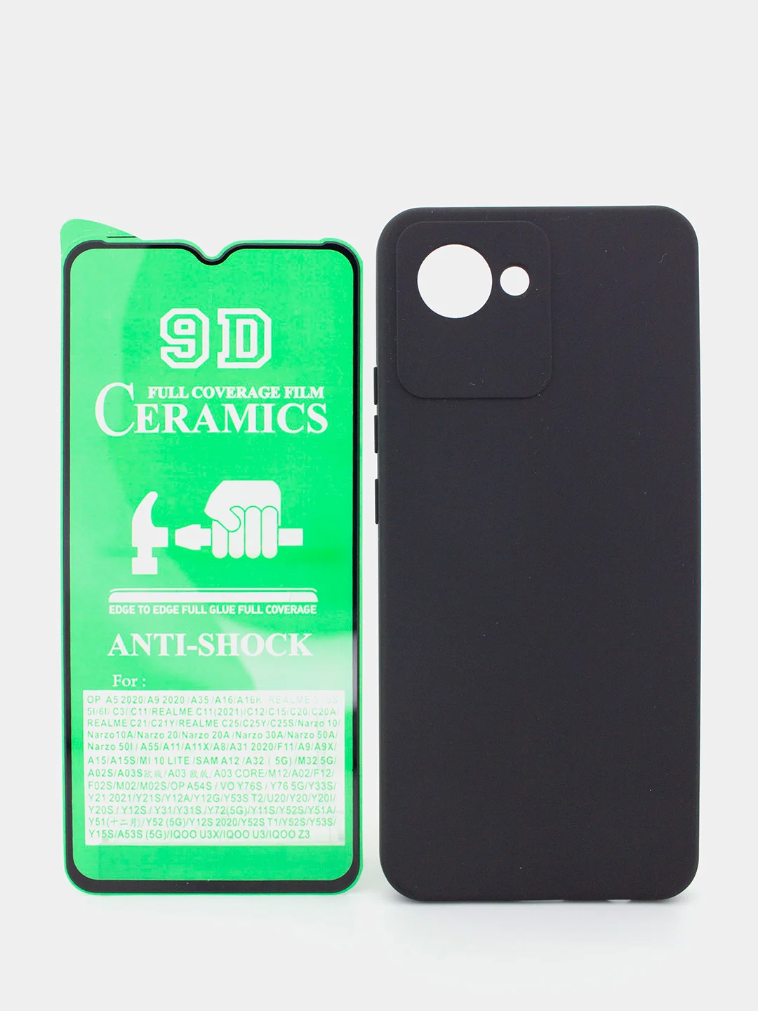 Пленка и чехол на Realme C30, C31, C33, C35, C51, C53, C55