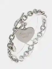 Серебряный браслеты женский с гравировкой " Love you more"