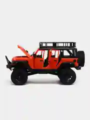 Оранжевый радиоуправляемая полноприводная машина с пультом ДУ Jeep MN128, большой масштаб 1:12