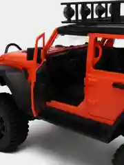 Оранжевый радиоуправляемая полноприводная машина с пультом ДУ Jeep MN128, большой масштаб 1:12