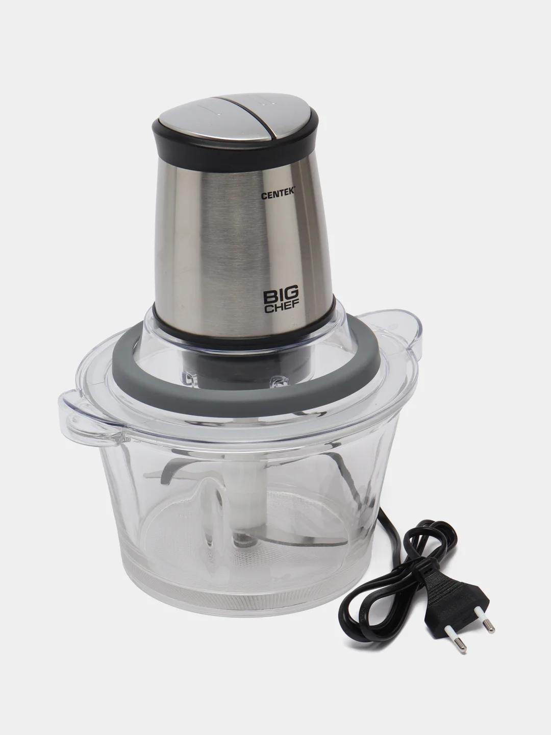 Измельчитель Centek CT-1394, стекло, 600 Вт, 1.5 л, серебристый
