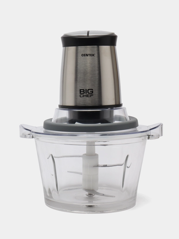 Измельчитель Centek CT-1394, стекло, 600 Вт, 1.5 л, серебристый