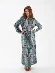Бирюзовый платье мусульманское женское длинное в пол, макси, Lilians