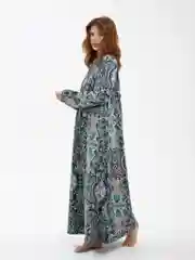 Бирюзовый платье мусульманское женское длинное в пол, макси, Lilians