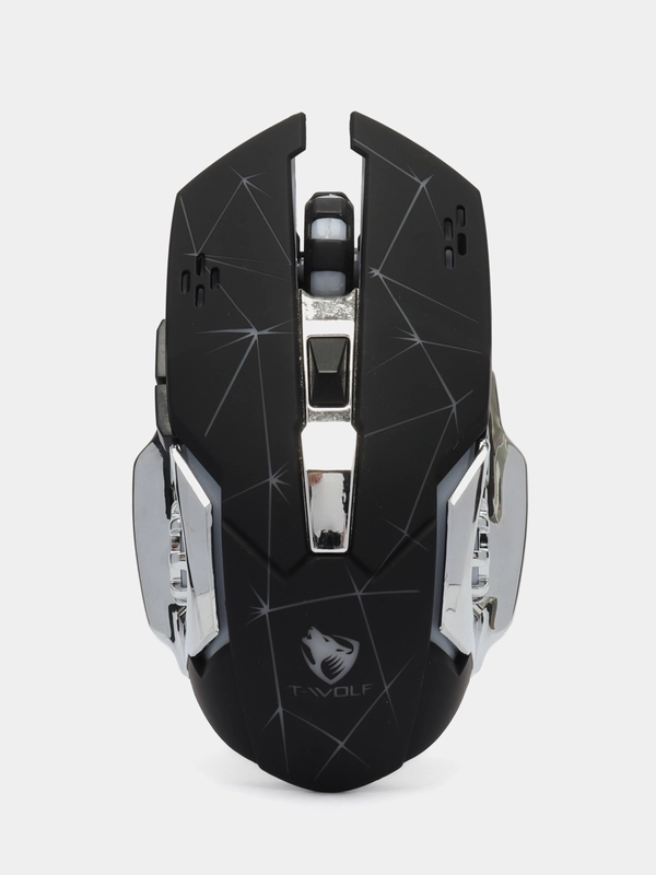 Мышь игровая беспроводная бесшумная RGB T Wolf Q13